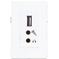 Garbot USB 2.0 + 2x Mini-Buchse Weiß 20cm Modul, BN4900-USB A+2XJ