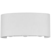 Italux Gilberto - Moderne LED-Außenwandleuchte Weiß, Warmweiß 3000K 420lm, IP44
