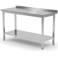 Wandmontierter Esstisch mit Kante und Ablage 80x70x85 cm - Hendi 812716