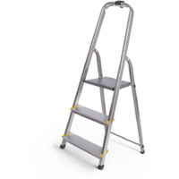 FREISTEHENDE ALUMINIUMLEITER 121 CM 2 STUFEN + PLATTFORM - BR-00-1202