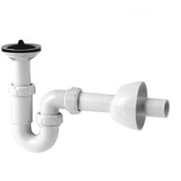 Rohrsiphon für Spüle oder Waschbecken, mit Sieb und Stopfen