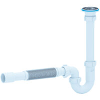 Universeller flexibler Siphon mit 6/4"-Anschluss, Abgangsdurchmesser 40 mm