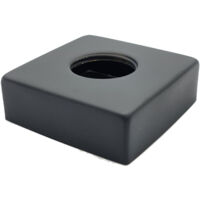 Quadratische Rosette hoch schwarz 3/4"