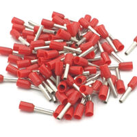 100 Stück 1mm² isolierte rote Einzelkabelschuhe