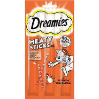 Dreamies Meaty Sticks Hühnerleckerli für Katzen, 6 x 5 g