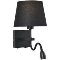 Italux Norte Wandleuchte modern mattschwarz WL-1122-2-BL-BM-RO-BL