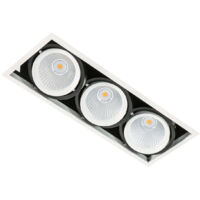Vertico Italux LED Einbauleuchte, weiß, beweglich, GL7108-3/3X18W 3000K WH+BL