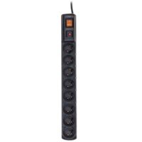 acar W0143 S8 Pro - 8-fach Steckdosenleiste mit Überspannungsschutz (inkl. 3 m Kabel)