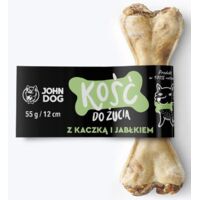 John Dog Hundekauknochen Kauknochen 12 cm, 1 Stück – Knochen mit Ente und Apfel, 12 cm