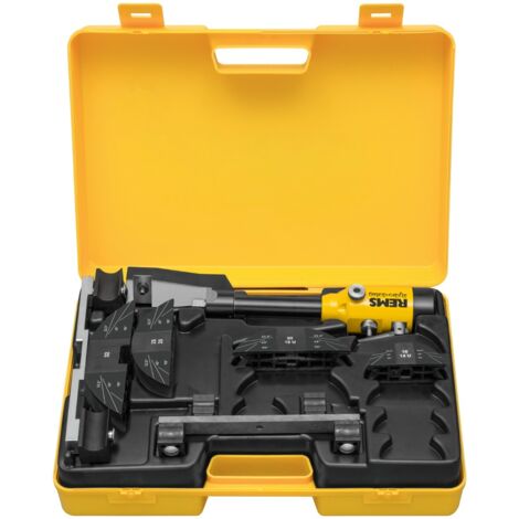 Rems – Cintreuse arbalète oléohydraulique pour tubes cuivre et multicouche – Cintrage précis jusqu'à 90° – Tête pivotable 360° – Livrée avec valise