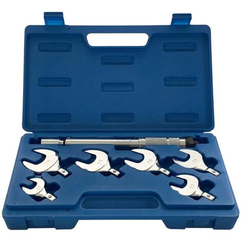 Coffret clé dynamométrique 10 à 75Nm avec 6 têtes fourches plates - Teddington