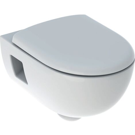 Geberit – Ensemble de toilettes sans bride – Chasse d'eau profonde – Siège à dégagement rapide – Duo WC et bidet