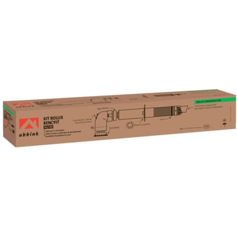 Ubbink – Kit Renofit H 80/125 Ø60/100 – Kit complet pour ventilation – Accessoires d'installation inclus – Flexible et adapté aux besoins spécifiques (1/2)