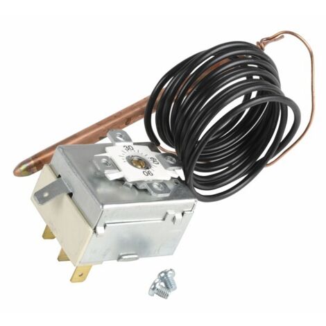 Atlantic – Thermostat limiteur 0-90° sans bouton – Capillaire 1,50m – Compatible SUNASANIT, OPTIMA, COMBITHERM – Installation pro recommandée
