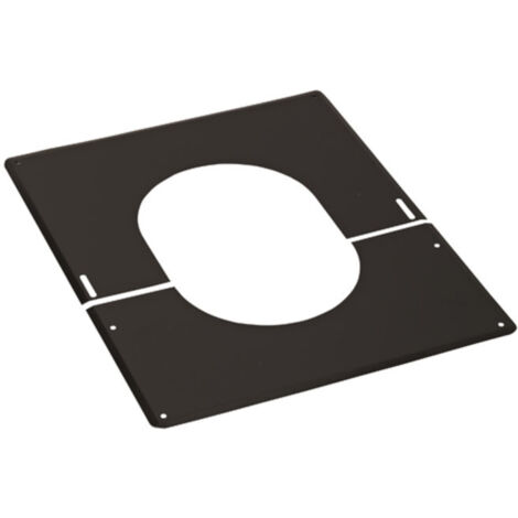 TEN – Plaque de finition pour conduit de pellets – Inox V2 – Angle d'ouverture 0° à 30° – Diamètre 80/130 mm – Installation sécurisée