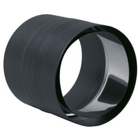 TEN – Raccord fumisterie anti-bistre noir mat d.139 – Forme conique – Pour tuyaux émaillés – Évite débordement bistre (1/3)