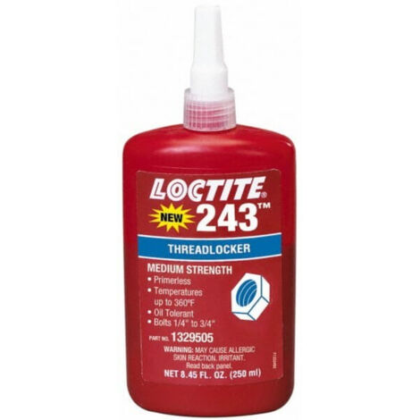 Loctite 243 frein filet 250ml Bleu résistance moyenne - Loctite