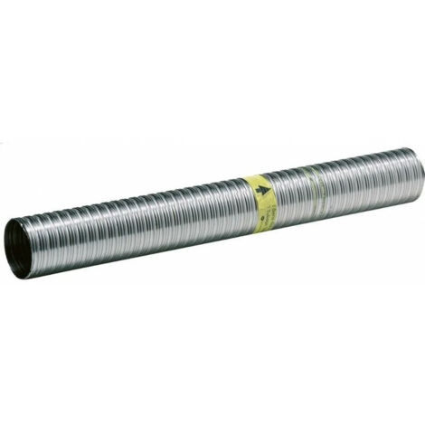 TEN – Gaine flexible en inox D80mm – Acier inoxydable 316 – Double feuillard pour solidité – Optimise l’évacuation des fumées de poêle