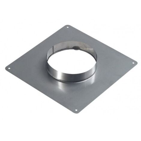 TEN – Plaque d'étanchéité inox 350x350 mm – Diamètre 100-110 mm – Ventilation sortie cheminée – Prévention infiltrations eau