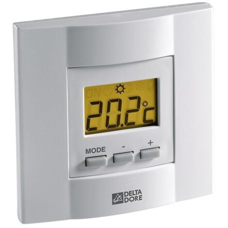 Delta Dore – Thermostat d'ambiance filaire Tybox 51 – Alimentation 230V – Écran rétroéclairé – Plage de réglage 5°C à 30°C - tybox51
