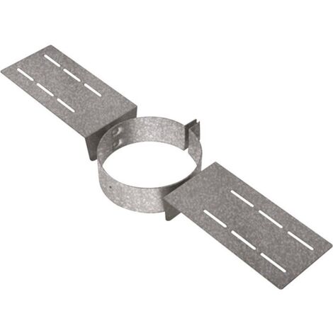Support au toit galva 125 mm – Pour système concentrique BIOTEN étanche – Collier pour fumisterie (1/5)
