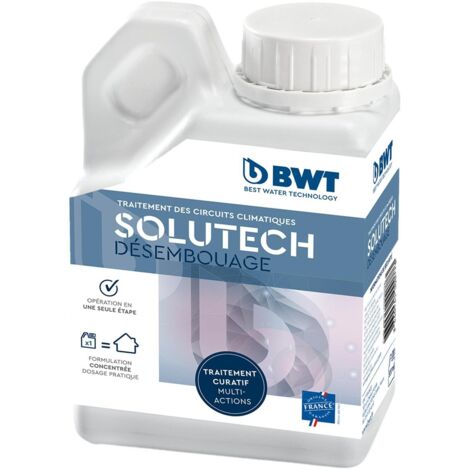 BWT – Nettoyage et désembouage SoluTECH 500ml – Dégazeur et désemboueur – Traitement curatif multi-actions pour circuits de chauffage