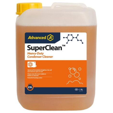 Aspen Pumps – Nettoyant Superclean 5 Litres – Formule moussante concentrée – Compatible surfaces aluminium – Pour condenseurs et évaporateurs