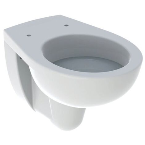 Allia – Cuvette pour WC suspendu en céramique blanche 52 x 36 cm – Fond creux pour évacuation efficace – Compatible réservoirs encastrés