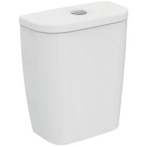 Porcher – Réservoir de chasse d'eau 3/6L – Alimentation verticale silencieuse en porcelaine – Dimensions 33,5 x 16,5 x 38,8 cm – Fixations incluses - P019801