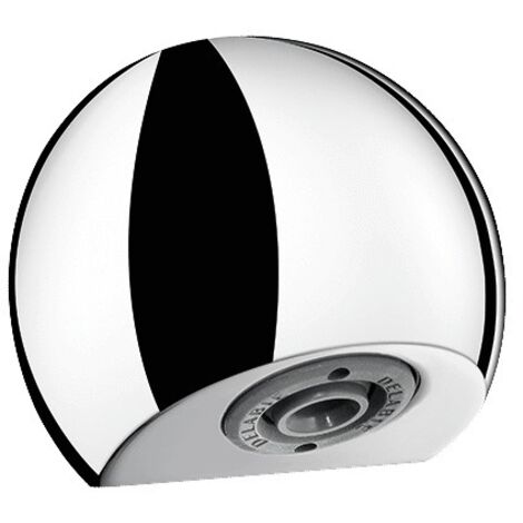 Delabie – Pomme de douche ronde 6 l/min à 3 bar – Laiton massif chromé – Diffuseur antitartre et antiligature – Installation encastrée (1/3)