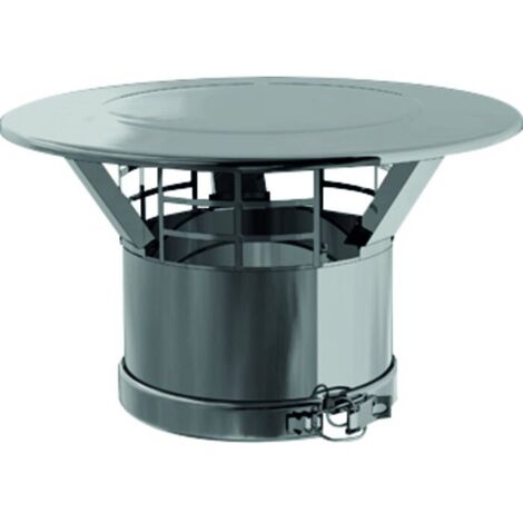 Chapeau plat Duoten 80-130 mm – Finition métal – Ventilation pour poêles à pellets – Circulation d'air optimale (1/4)