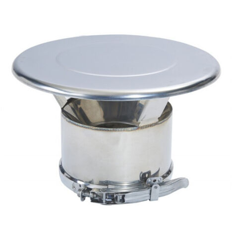 TEN – Chapeau plat inox 180/230mm – Finition inox 316/304 – Protection contre intempéries – Pour combustibles gaz, fioul, bois