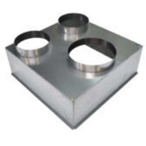 Plenum acier pour grille de soufflage 600x600mm - Baillindustrie (1/3)