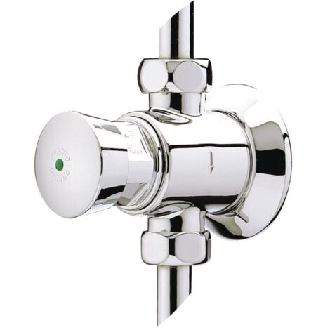 Presto – Robinet de chasse d'eau en laiton massif – Résistant à la corrosion – Dispositif breveté avec temporisation constante – Usage intensif