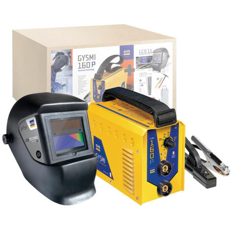 GYS – Poste à souder MMA 160A – Courant continu pour fusion douce – Ultra portable 4,2 kg – 50 électrodes rutiles Ø 2mm – 13360
