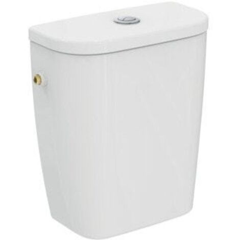 Porcher – Réservoir de chasse d'eau attenant en porcelaine – Modèle Ulysse double touche – Spécificité classique – Dimensions optimales - P018901