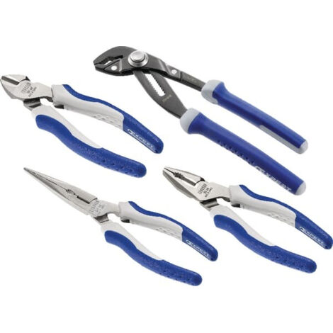 Facom – Jeu de pinces pour mécanicien E080818 – Pince universelle 180 mm – Pince coupante diagonale 160 mm – Pinces multiprises 250 mm