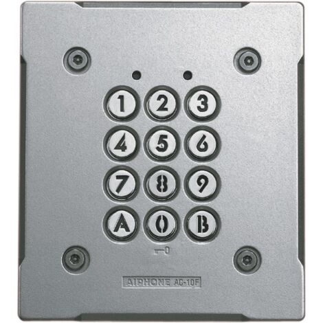 Aiphone – Clavier encastré 100 codes – 2 relais NO/NF 1A sous 24Vac – Alimentation 12/24V – Rétro-éclairé pour intérieur et extérieur - AC10F