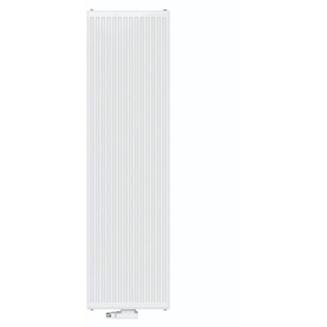 Henrad – Radiateur eau chaude en acier vertical 2000 x 400 mm – 1440 W – 6 trous – Pour espaces restreints – Consoles de fixation incluses - H2000