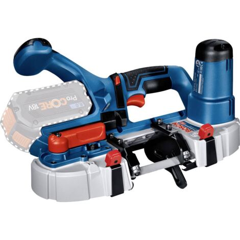 Bosch Professional – Scie à ruban sans fil 18V – Profondeur de coupe 63,5 mm – Vitesse 162 m/min – Pour métal et plastique – Éclairage LED - 18V-63