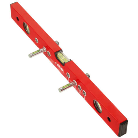 Virax – Niveau à bulle 50 cm – Précision 0,5 mm/m – Profilé aluminium renforcé – Embouts antichocs – Compatible robinetteries standard - 2-en-1