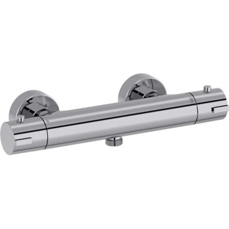 Jacob Delafon – Mitigeur thermostatique de douche mural chromé – Contrôle précis de la température – Butée de sécurité à 38°C – Poignées ergonomiques