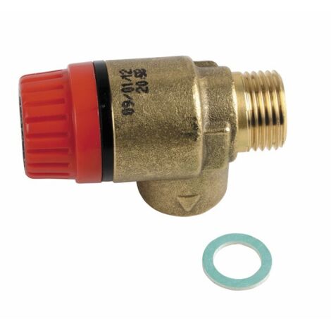 De Dietrich – Soupape de sécurité 3 bars 1/2' – Pression max 3 bars – Filetage sortie 1/2' – Protection installations chauffage central