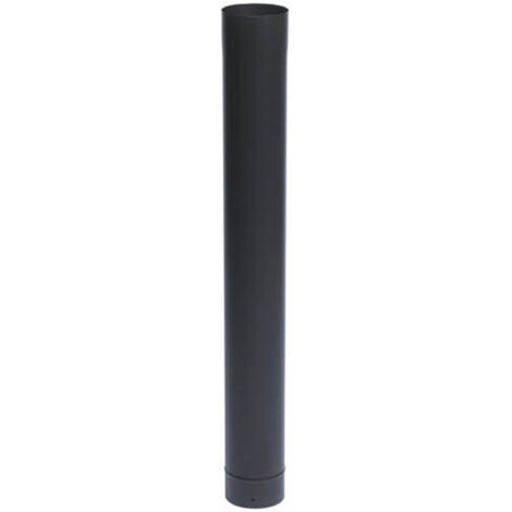 TEN – Tuyau émaillé noir mat 100 cm D153 – Acier émaillé 4/10e – Résistant aux acides et hautes températures – Compatible chaudières gaz, fioul, bois, charbon (1/7)