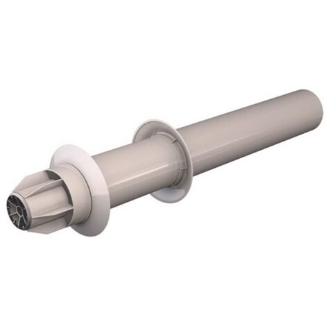 Ubbink – Terminal de toiture horizontal Rolux Gaz 60/100mm – Aluminium et PVC – Longueur 800mm – Conduit concentrique pour évacuation fumées