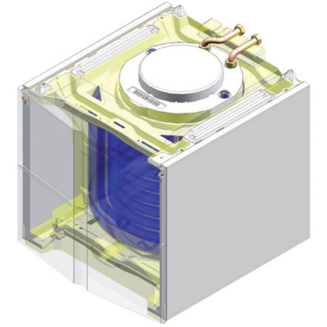 De Dietrich – Ballon d'eau chaude sanitaire 100L – Chauffe-eau gaz par accumulation – Débit 590 l/h – Installation au sol – Classe énergétique C (1/2)