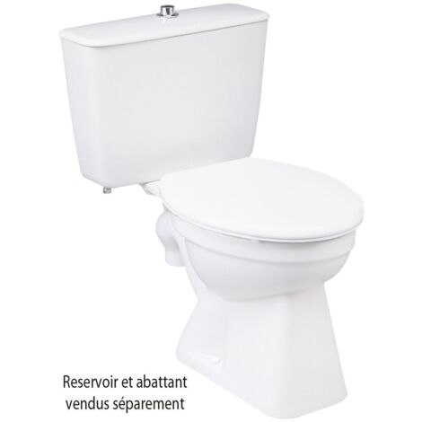 Porcher – Cuvette pour WC suspendu orientable en porcelaine vitrifiée – Dimensions 65,5 x 33 cm – Action siphonique – P233001