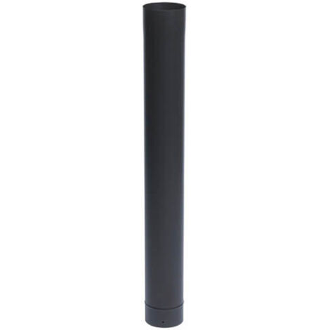 TEN – Conduit de fumée tuyau émail noir mat Ø125mm – Longueur 1m – Acier émaillé haute résistance pour chaudières gaz, fuel, bois, charbon (1/7)