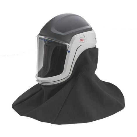 3M – Casque de sécurité avec cape de protection pour unités filtrantes – Protection contre particules et gaz – Norme EPI – M406