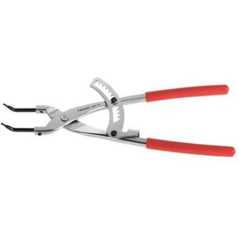 Facom – Pince circlips 310mm pour circlips 85-200mm – Embouts interchangeables – Maintien sans effort – Finition chromée PVC rouge